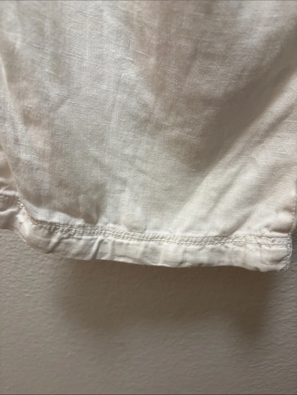 H&M Cream Drawstring Lounge Linen Wide Leg pants